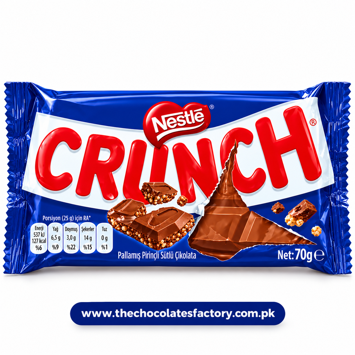 Nestlé Crunch Milk Chocolate with Puffed Rice  70g