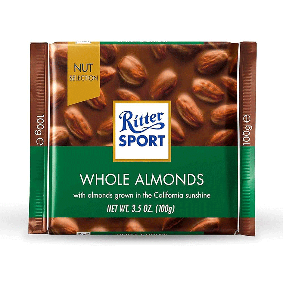 Ritter Sport Whole Almonds Chocolate 100g