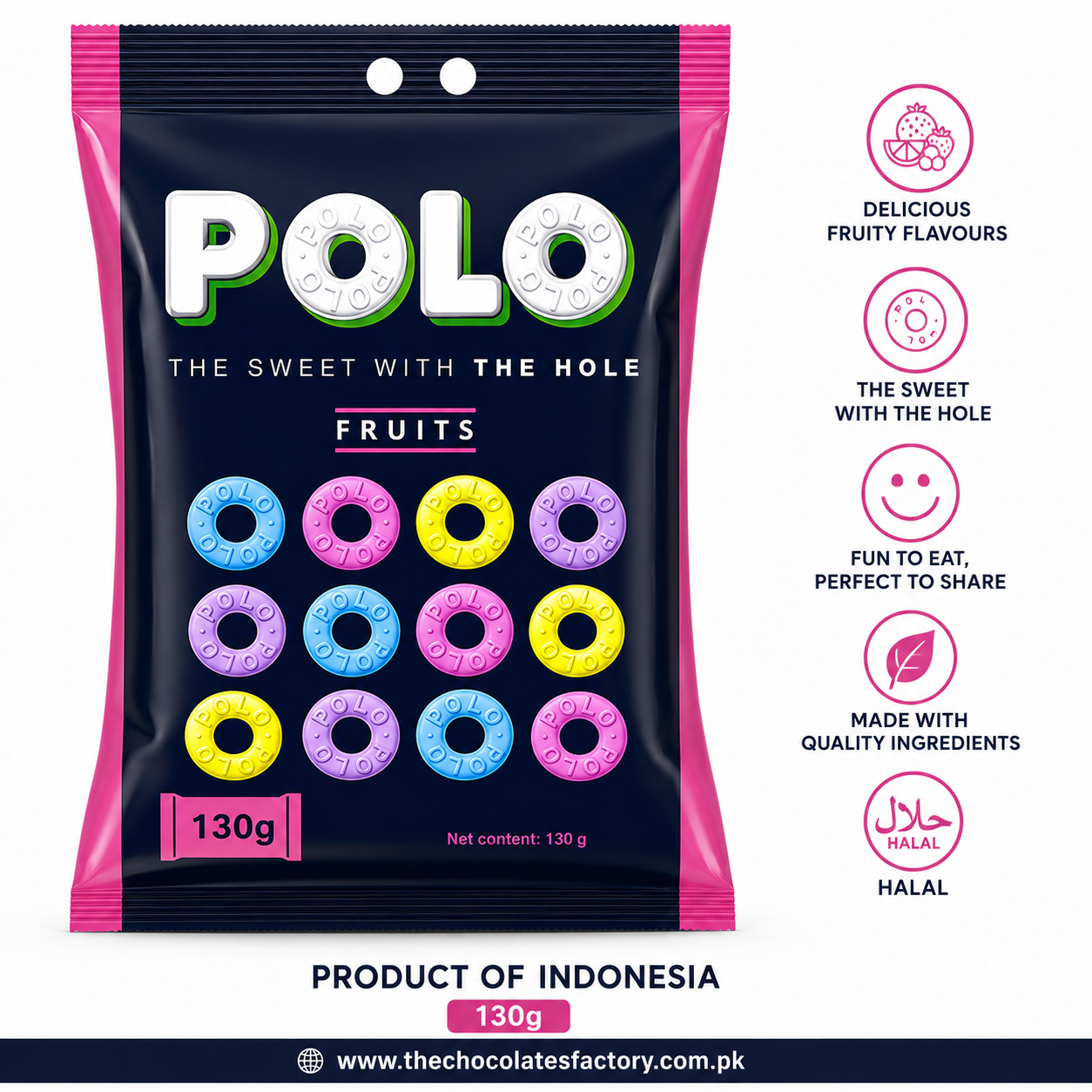 POLO THE MINT WITH THE HOLE FRUITS 130G