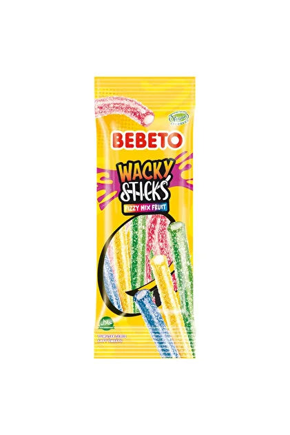 Bebeto Wacky Sticks Fizzy Mix Fruit