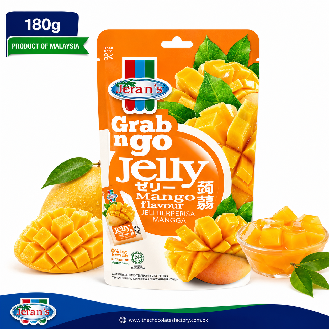 Jeram’s Grab n Go Mango Flavoured Jelly 180g