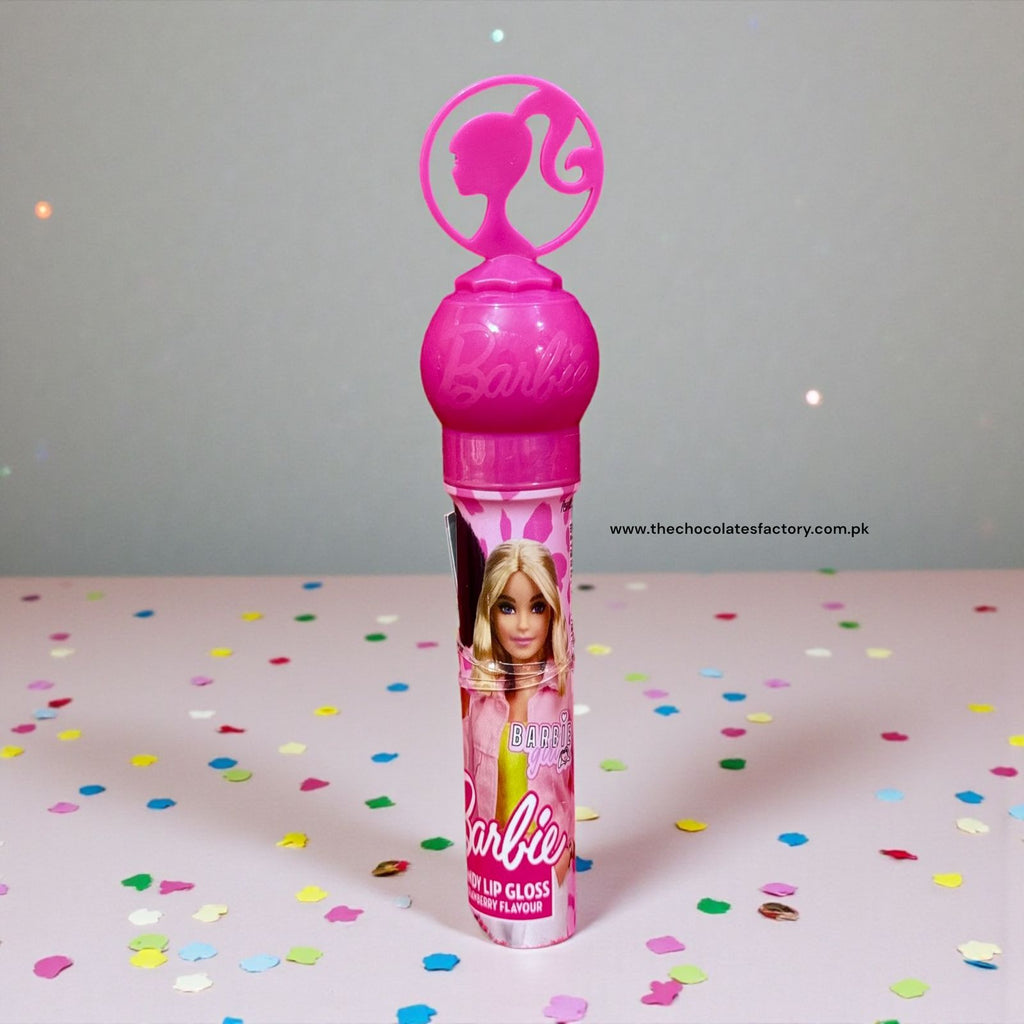 BARBIE LIP GLOSS CANDY STRAWBERRY FLAVOUR ( 4 CHARACTER )