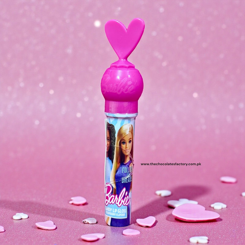 BARBIE LIP GLOSS CANDY STRAWBERRY FLAVOUR ( 4 CHARACTER )