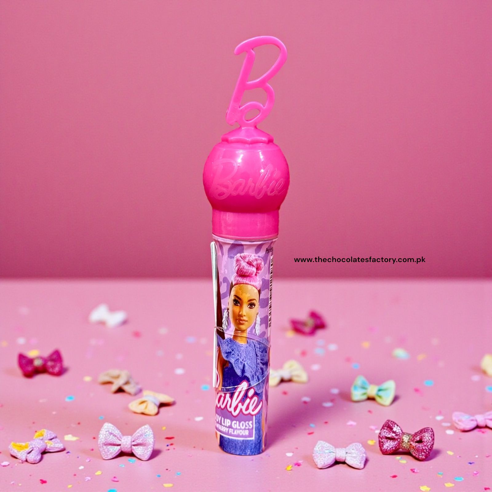 BARBIE LIP GLOSS CANDY STRAWBERRY FLAVOUR ( 4 CHARACTER )