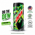 Mountain Dew – 320ml Can | Bold Citrus Flavor Soft Drink | Imported from Malaysia
