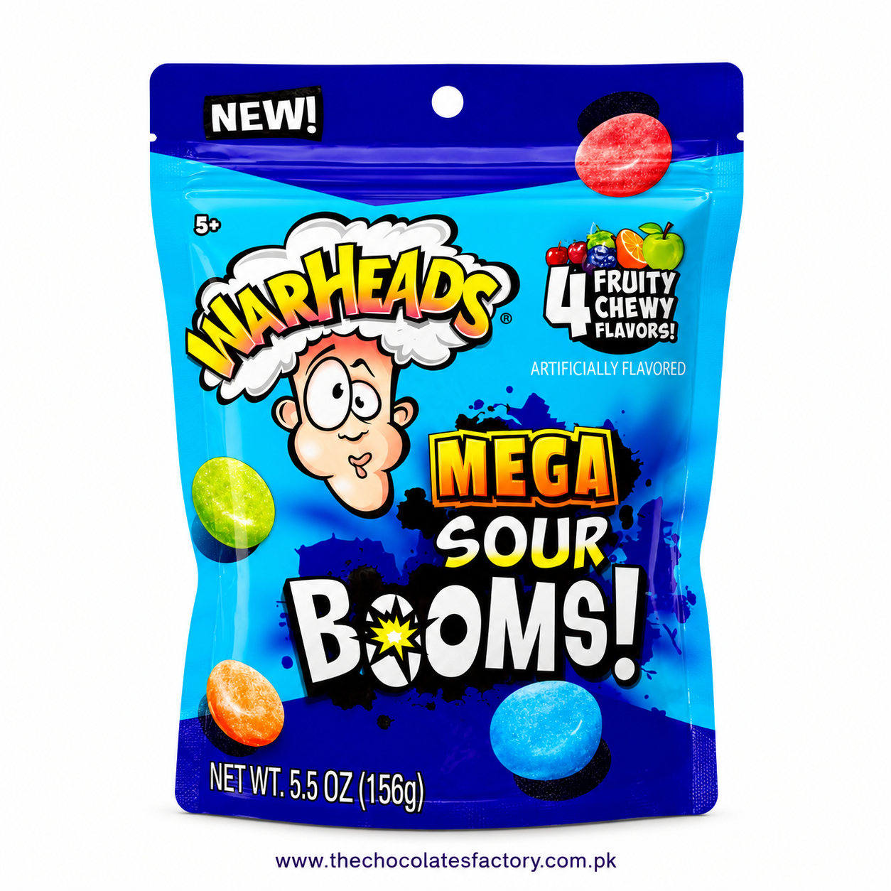 Warheads Mega Sour Booms - 156g